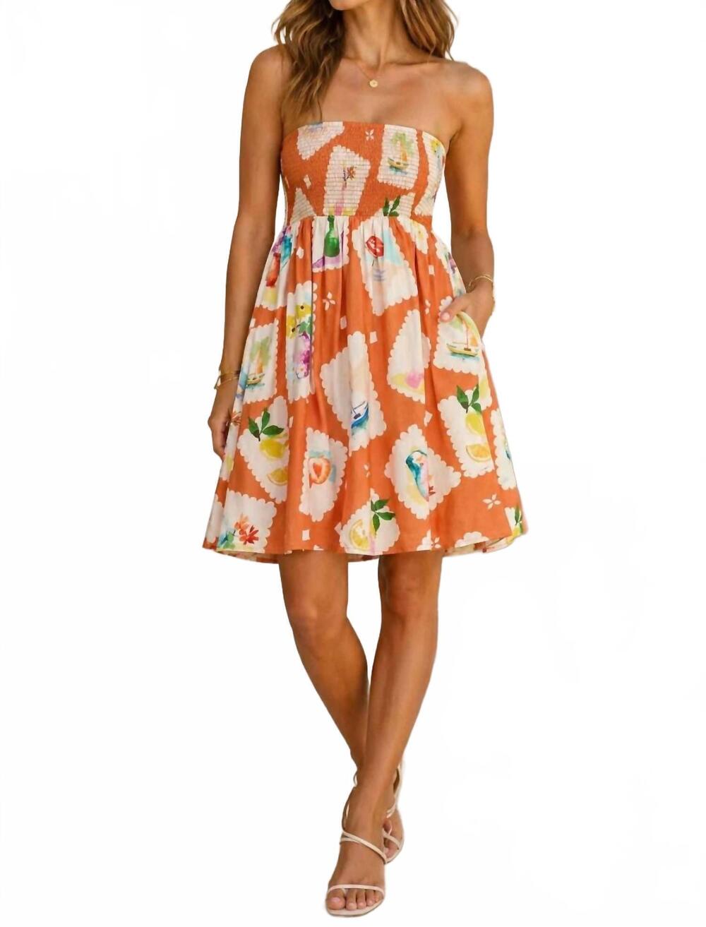 NEW BILA77 women's peeble dress in orange
